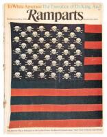 The American Flag as Redesigned by Mark Twain [with] a copy of the Ramparts Magazine issue with the cover featuring the anti-imperial flag