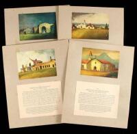 Lot of 24 prints of California Missions