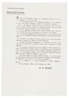 El Exmo. Sr. Presidente interino de la República Mexicana se ha servido dirigirme el decreto que sigue... sabed: Que el Congreso general ha decretado lo siguiente. Art. 1. El Gobierno, oyendo á los que por derecho toque, y á los demás que juzgue oport