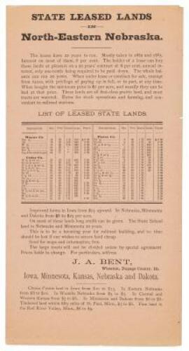 State Leased Lands in North-Eastern Nebraska