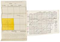 Map of Latimer County, Oklahoma, + plat of land for sale