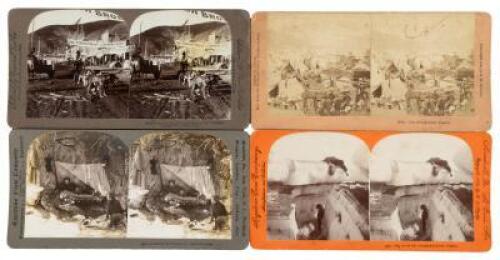 Ten Stereoviews Depicting Scenes from the Alaska Gold Rush