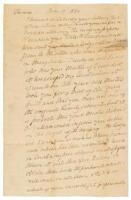 Autograph Letter Signed from a wealthy Kentucky patrician to a freed slave about proving his emancipation