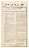 New 7-30 Gold Loan of the Northern Pacific Railroad Co. Secured by First Mortgage on Railroad and Land Grant. Safe! Profitable! Permanent!