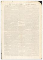 The Tri-Weekly Telegraph. Vol. XXVIII -- No. 109 Houston. Wednesday, November 26, 1862. Whole No. 3604