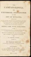 The Campanalogia; Or, Universal Instructor in the Art of Ringing...Part I [II, III]