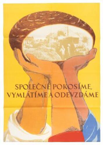 Four Czechoslovakian posters on increasing agricultural productivity