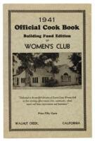 1941 Official Cook Book: Building Fund Edition of Women's Club