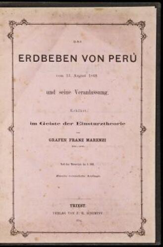 Das Erdbeben von Peru, com 13. Aug 1868
