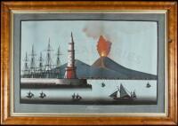 Il Visuvio - two original paintings of Mount Vesuvius