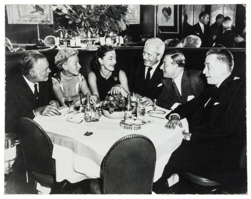 Photograph of Ernest Hemingway at the Stork Club, New York