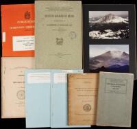 Over one hundred journals, offprints and other items relating to North American seismology, geology and volcanology