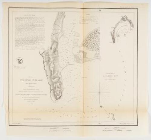 San Diego Entrance and Approaches, California... [on sheet with] General Sketch of San Diego Bay and Los Coronados