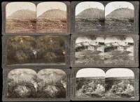 Twelve stereoviews of active volcanoes in Hawaii