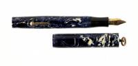 Baby Fountain Pen, Blue and White Celluloid
