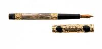 No. 15 Abalone Panels and Gold-Filled Filigree Eyedropper Fountain Pen, c. 1906