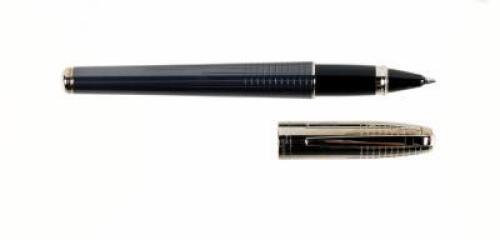 Line D Ballpoint, Crosshatched Palladium-Plated Cap