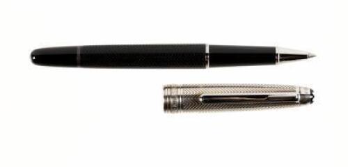 Meisterstuck Solitaire Rollerball, Black Resin and Sterling Silver Cap