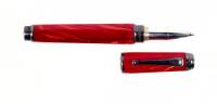 Red Celluloid and Sterling Silver Rollerball Pen
