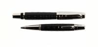 Boheme Rollerball and Ballpoint Pair, Black Resin & Stainless Steel