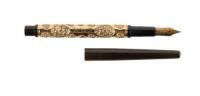 No. 0324 Gold-Filled Puritan Patch Overlay Taper-Cap Fountain Pen