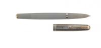 Parker 51 Fountain Pen, Dove Grey, Smooth Sterling Silver Cap, 1941