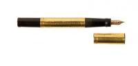 No. 52 Safety Fountain Pen, Hand-Hammered 18K Rolled Gold Overlay
