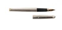 Parker 75 Fountain Pen, Sterling Silver, Filette Pattern, French