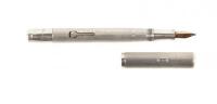 No. 452 Full Sterling Silver Overlay Fountain Pen, Machine-Turned Barleycorn Pattern