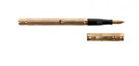 "Magic Pencil" 9K Gold Barleycorn Overlay Fountain Pen