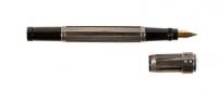 Sterling Silver Overlay "Night and Day" Safety Fountain Pen