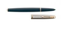 Parker 51 Fountain Pen, Midnight Blue, "Wedding Band" Cap, 1941