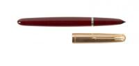 Parker 51 Fountain Pen, Burgundy, Rolled-Gold Cap, English
