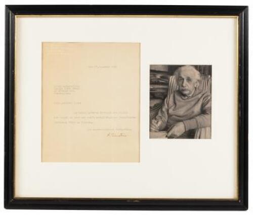 Letter signed by Albert Einstein, declining an invitation
