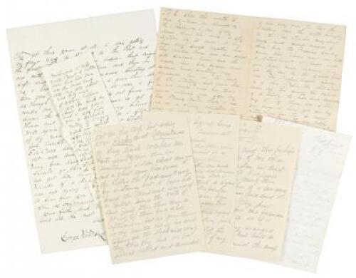 Four letters from George Woodbury, stationed in Arizona, to his friend Anna, describing life on the frontier, his battles against the native inhabitants, and more