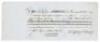 Bill of Exchange dated San Francisco 31 Oct. 1849, for payment to Ward, Mersch & Co.