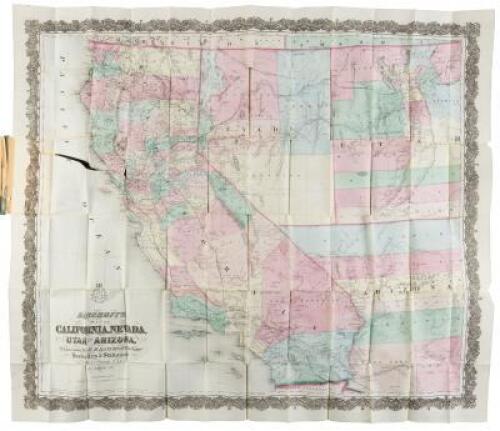 Bancroft's Map of California, Nevada, Utah and Arizona