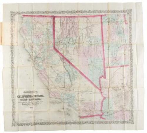 Bancroft's Map of California, Nevada, Utah and Arizona, Published by A. L. Bancroft & Compy. Booksellers & Stationers San Francisco Cal. 1873