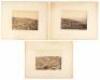 Three original photographs of San Francisco, apparently part of a larger (five panel?) panorama