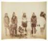 Two original photographs, of native chiefs and members of Big Foot's [i.e. Spotted Elk's] band of warriors, after the Battle of Wounded Knee, or Wounded Knee Massacre - 2