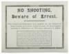 "No Shooting. Beware of Arrest" - 2
