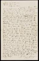 Manuscript statement by George W. Bruce, Asst. Surgeon of the 1st Indiana Cavalry, regarding a stash of Rebel Cotton of which he had heard