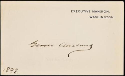 Autographed Executive Mansion Card