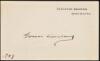 Autographed Executive Mansion Card