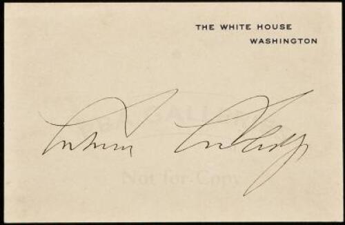 Autographed Executive Mansion Card