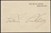 Autographed Executive Mansion Card