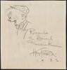 Autograph with small comic sketch of Joe Palooka