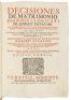 Decisiones de matrimonio Joannis Clericati Praepositi Patavini Juris Utriusque Doctoris, olim in Curia Episcopali Patavina Advocati, Promotoris Fiscalis... Gregorii Cardinalis Barbadici Episcopi Patavini...Editio Tertia. - 2