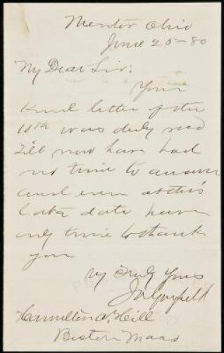 Autograph Letter Signed as Republican Nominee