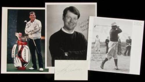 Autographs of four golfing greats